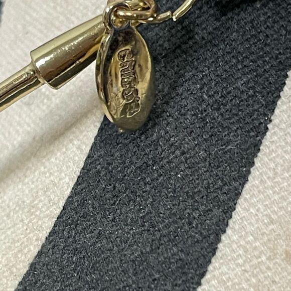 Chicos Long Tassel Necklace Gold Ceramic Adjustable - Picture 6 of 6